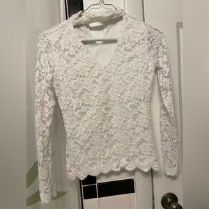 White lace long sleeve